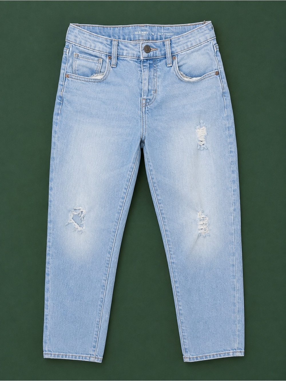 Old Navy Kids Size 14 O.G. Straight Distressed Jeans